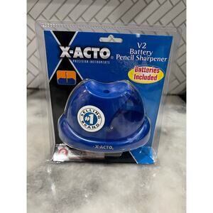 X Acto V2 Electric Pencil Sharpener Battery Powered Blue New Sealed